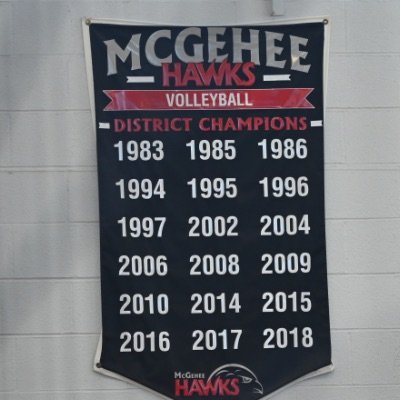 Hawks Volleyball championships banner
